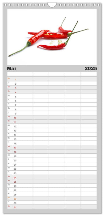 Hot Chili Küchen Kalender (CALVENDO Familienplaner 2025)