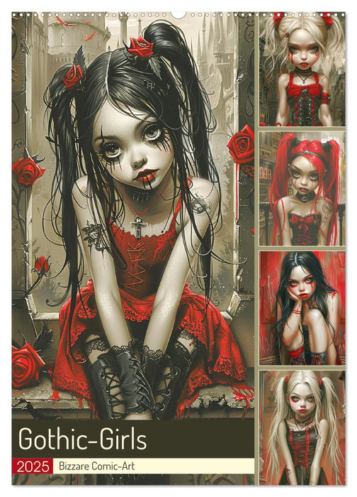 Gothic-Girls. Bizzare Comic-Art (CALVENDO Wandkalender 2025)