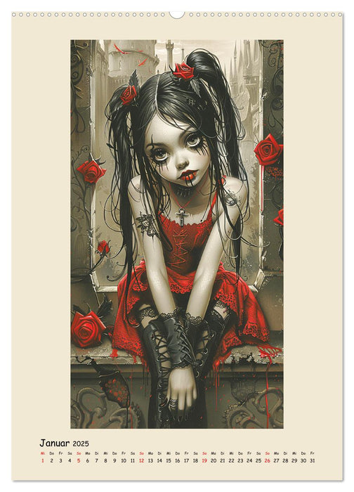 Gothic-Girls. Bizzare Comic-Art (CALVENDO Wandkalender 2025)