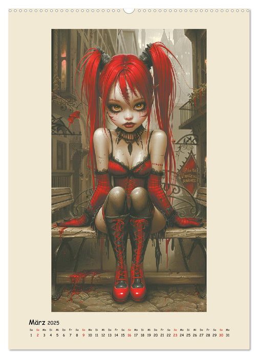 Gothic-Girls. Bizzare Comic-Art (CALVENDO Wandkalender 2025)