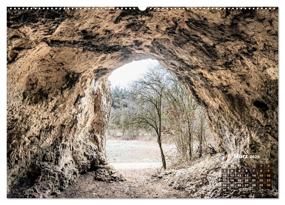 Faszinierende Höhlen auf der Schwäbischen Alb (CALVENDO Wandkalender 2025)