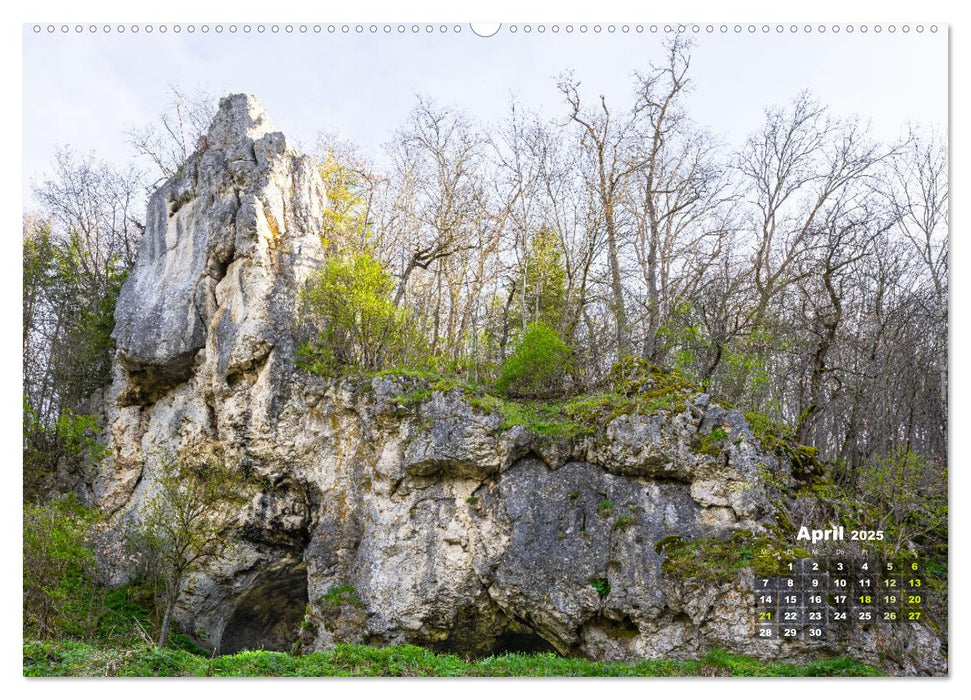 Faszinierende Höhlen auf der Schwäbischen Alb (CALVENDO Wandkalender 2025)