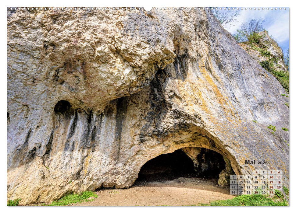 Faszinierende Höhlen auf der Schwäbischen Alb (CALVENDO Wandkalender 2025)