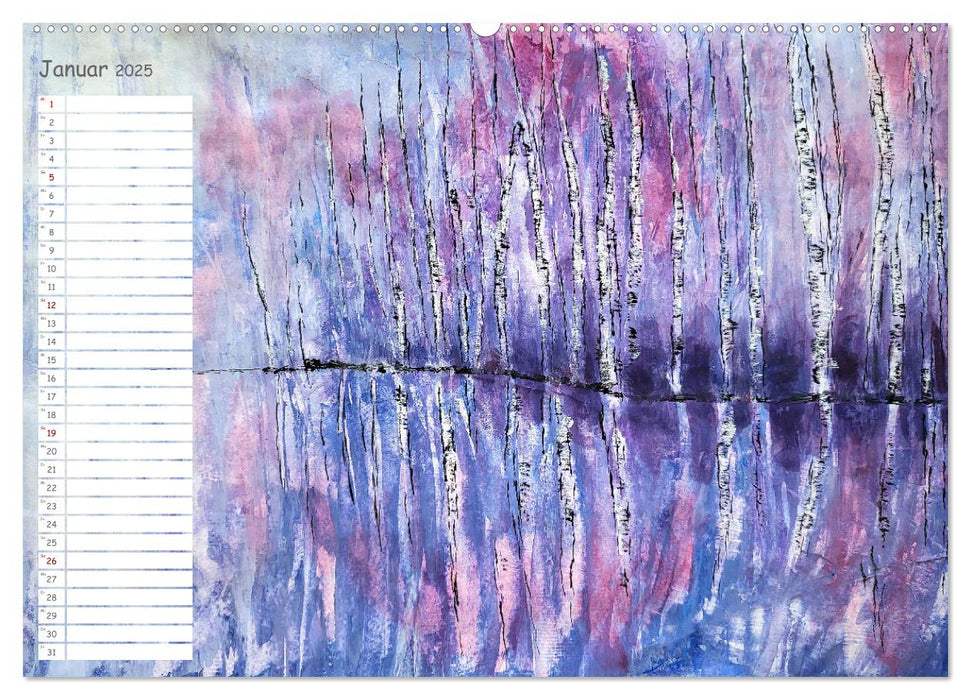 Gemalte Herbstträume - Eine malerische Reise in bunte Herbstlandschaften (CALVENDO Wandkalender 2025)