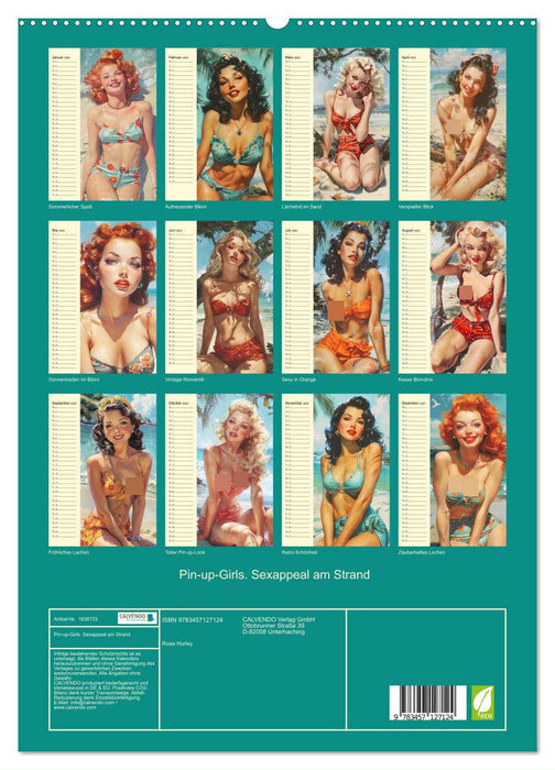 Pin-up-Girls. Sexappeal am Strand (CALVENDO Premium Wandkalender 2025)