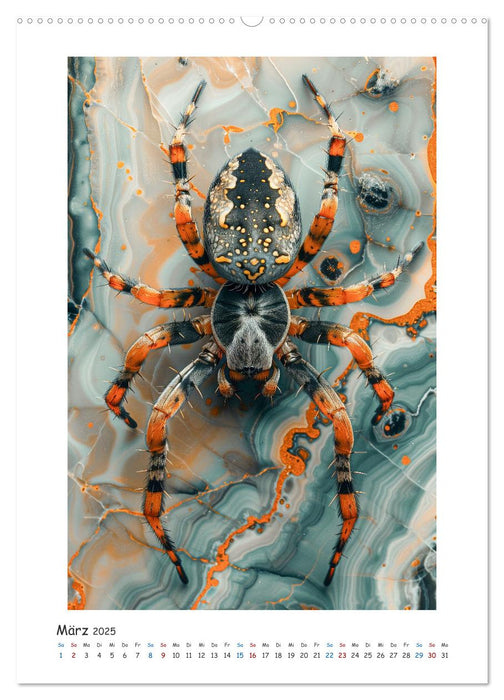 Animalische Mamorkunst (CALVENDO Premium Wandkalender 2025)