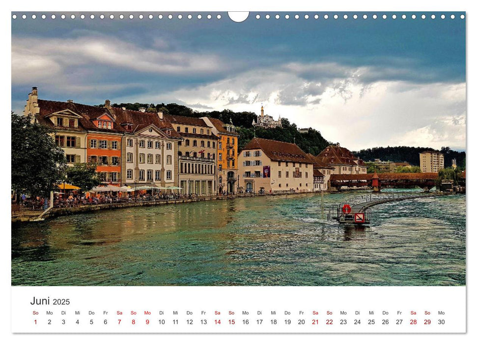 Luzern, die Stadt im Zentrum der Schweiz (CALVENDO Wandkalender 2025)