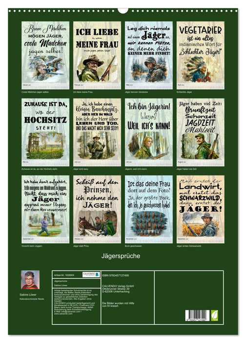 Jägersprüche (CALVENDO Wandkalender 2025)