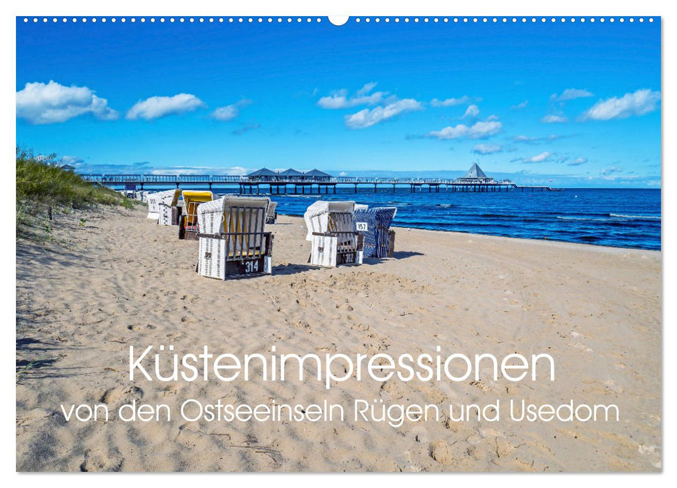 Küstenimpressionen von den Ostseeinseln Rügen und Usedom (CALVENDO Wandkalender 2025)