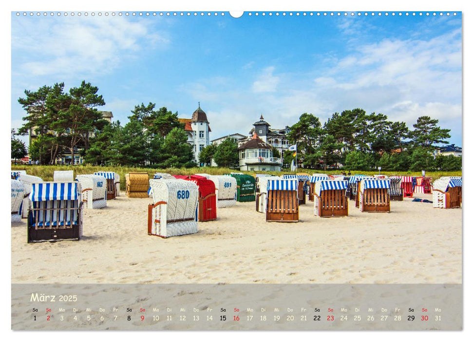 Küstenimpressionen von den Ostseeinseln Rügen und Usedom (CALVENDO Wandkalender 2025)