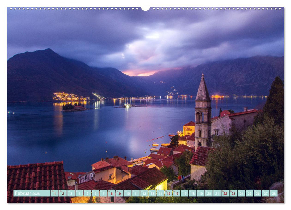 Perast in Montenegro - Romantisches Städtchen in faszinierender Landschaft (CALVENDO Premium Wandkalender 2025)