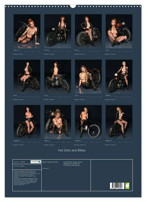 Hot Girls and Bikes (CALVENDO Wandkalender 2025)