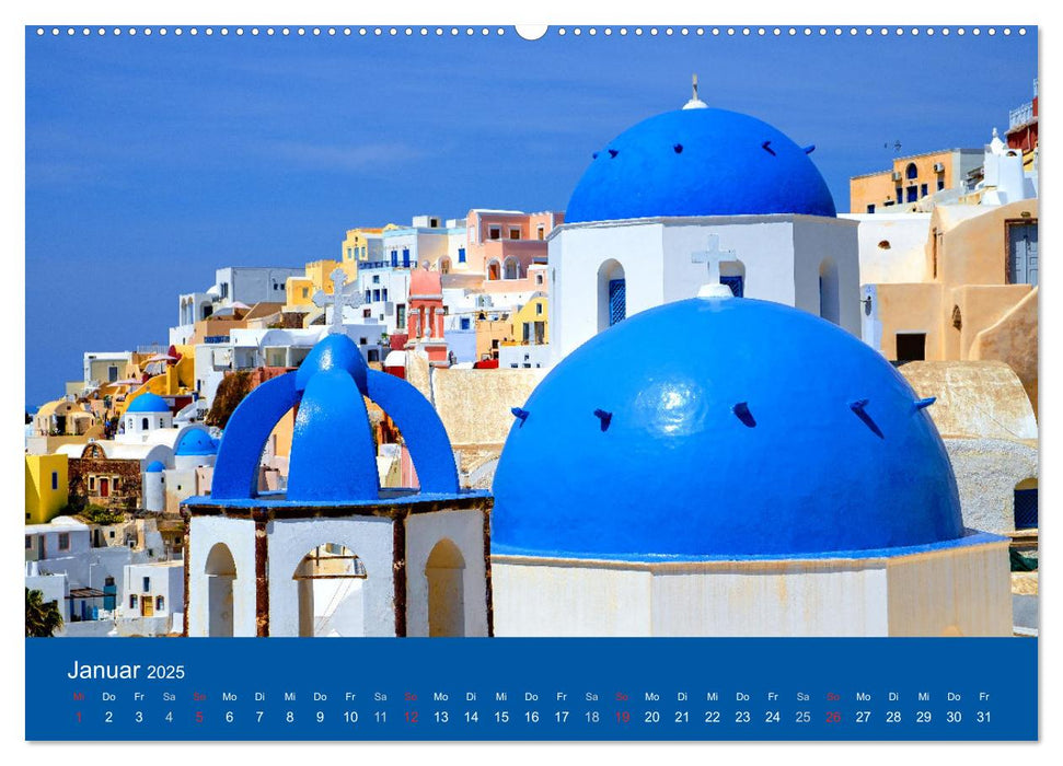 Santorin - eine Insel zum Träumen (CALVENDO Premium Wandkalender 2025)