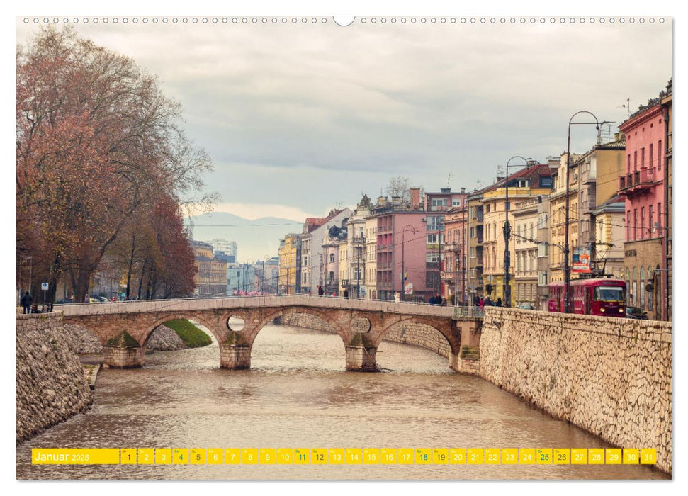 Sarajevo - Vielfältige Hauptstadt von Bosnien und Herzegowina (CALVENDO Wandkalender 2025)