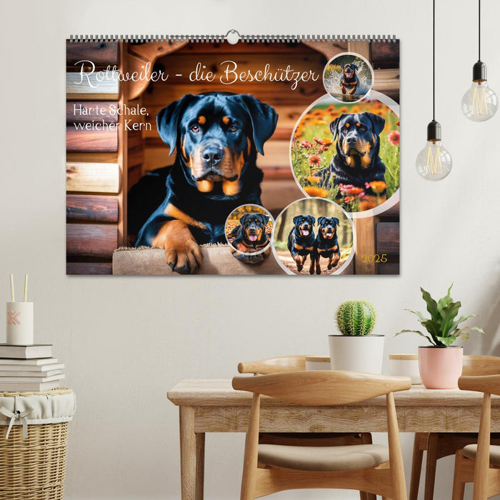 Rottweiler - die Beschützer (CALVENDO Wandkalender 2025)