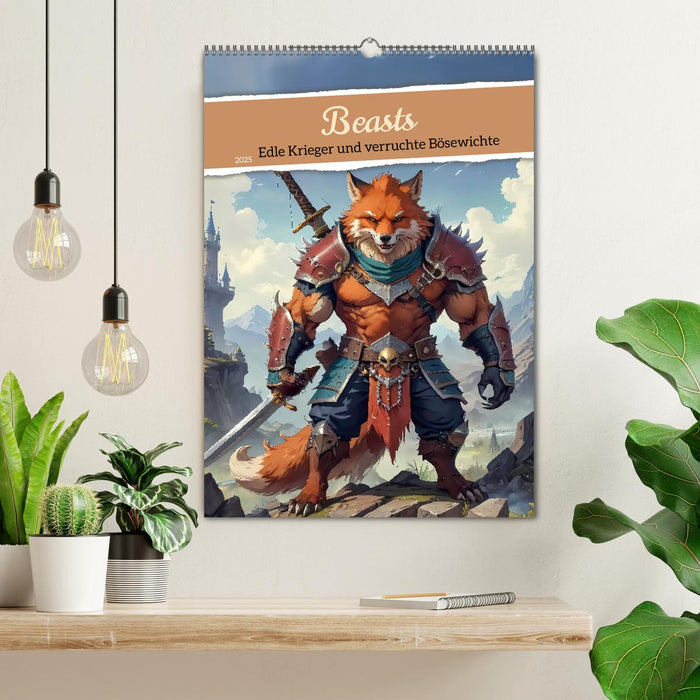 Beasts - Edle Krieger und verruchte Bösewichte (CALVENDO Wandkalender 2025)