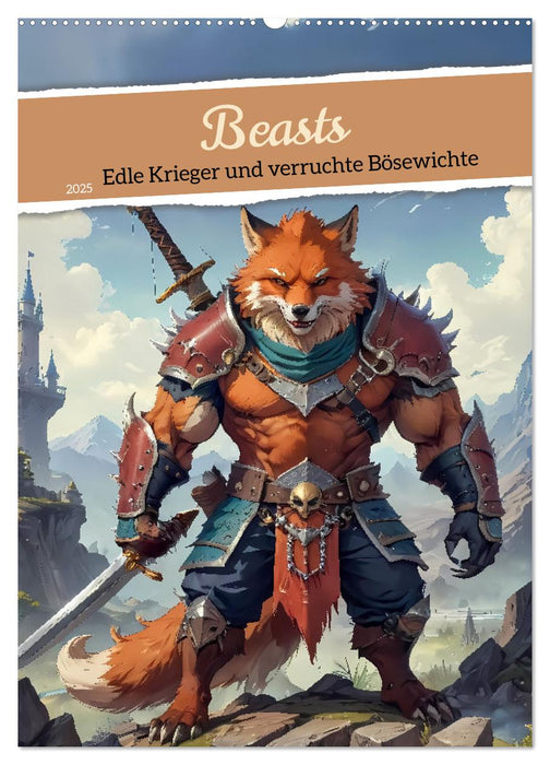Beasts - Edle Krieger und verruchte Bösewichte (CALVENDO Wandkalender 2025)