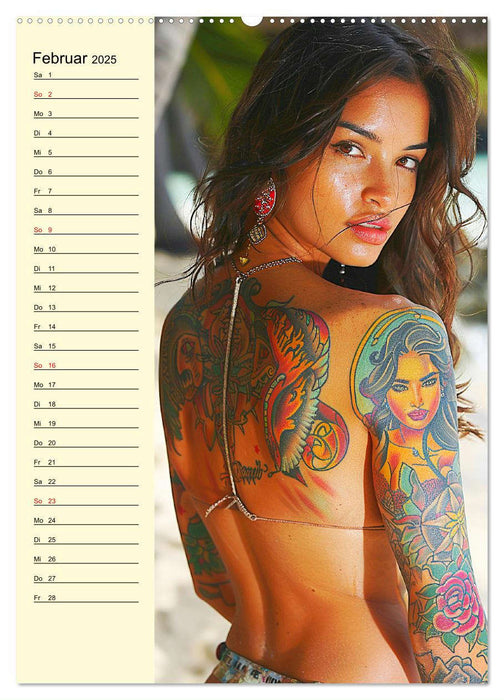 Coole Tatoo-Girls. Hübsch, modern und selbstbewusst (CALVENDO Wandkalender 2025)