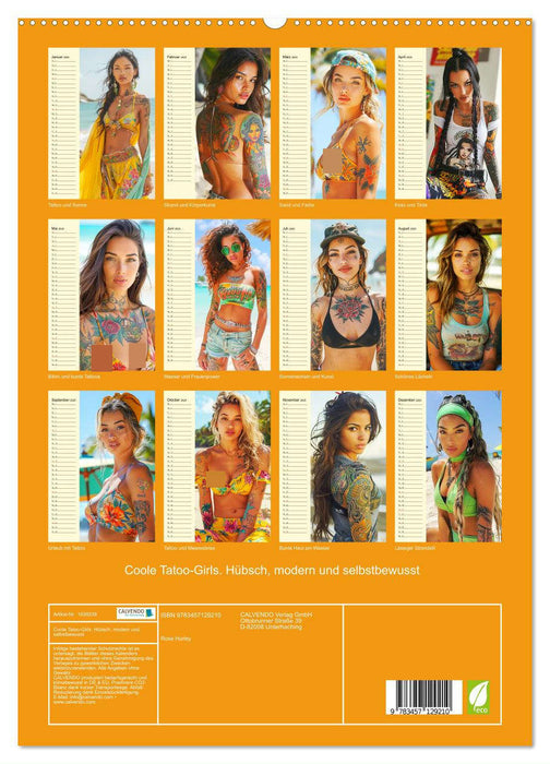 Coole Tatoo-Girls. Hübsch, modern und selbstbewusst (CALVENDO Premium Wandkalender 2025)