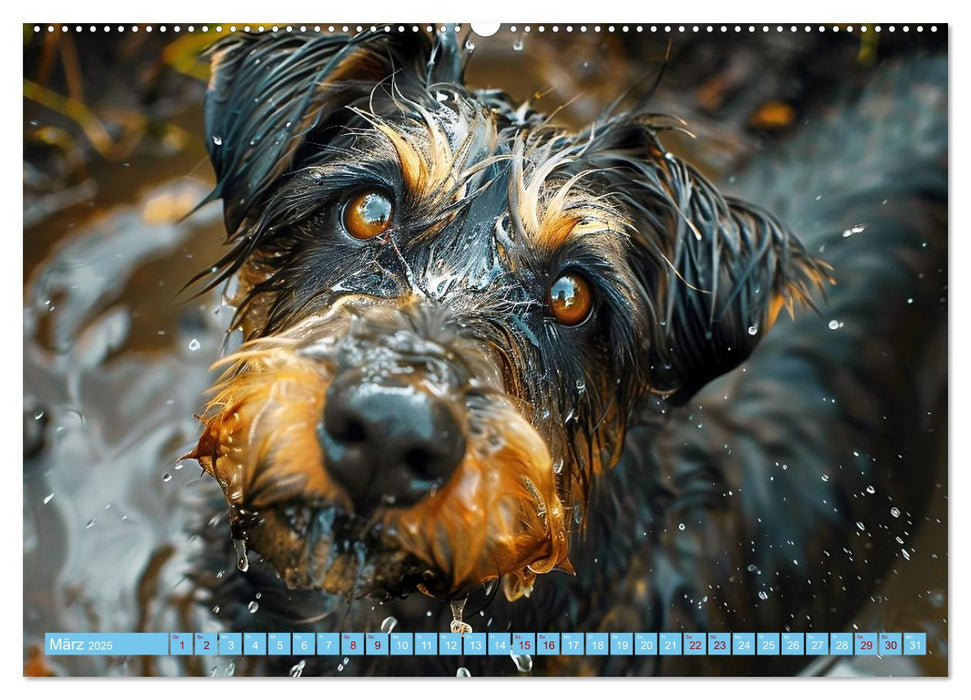 Hunde und Wasser (CALVENDO Premium Wandkalender 2025)