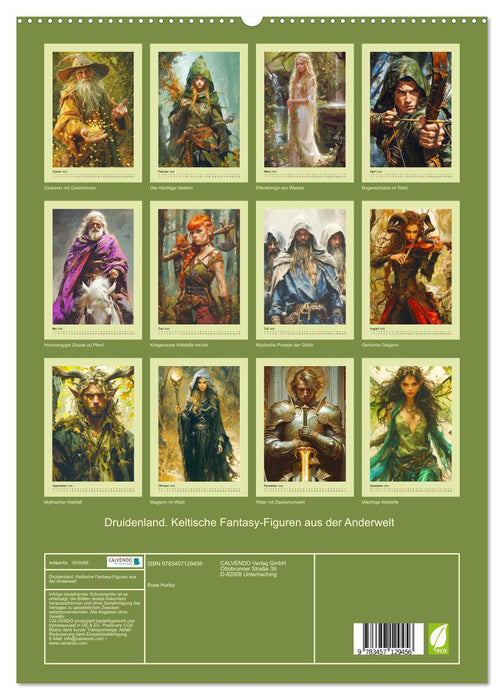 Druidenland. Keltische Fantasy-Figuren aus der Anderwelt (CALVENDO Premium Wandkalender 2025)