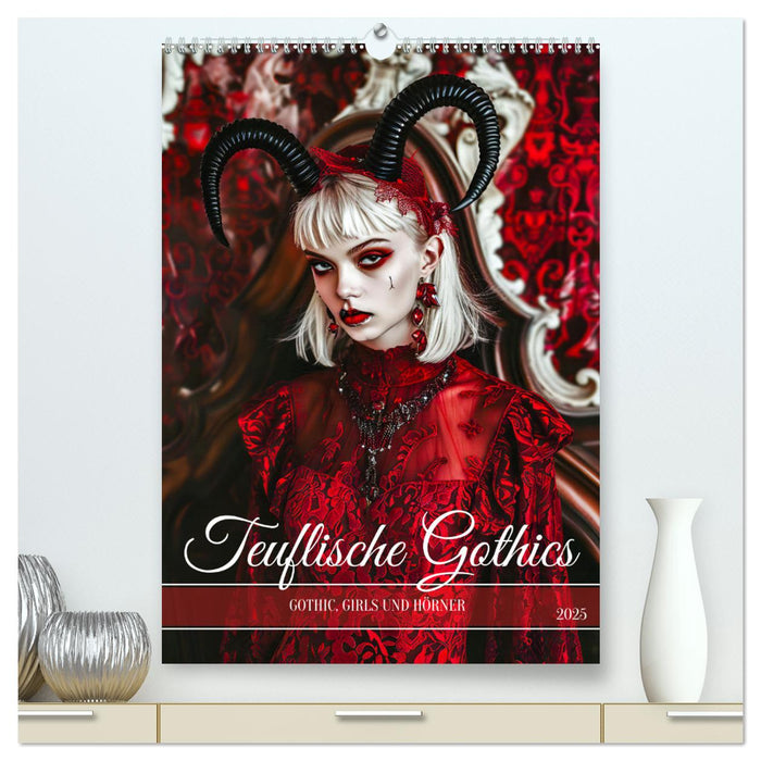 Teuflische Gothics - Gothic, Girls und Hörner (CALVENDO Premium Wandkalender 2025)