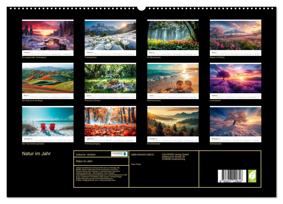 Natur im Jahr (CALVENDO Premium Wandkalender 2025)