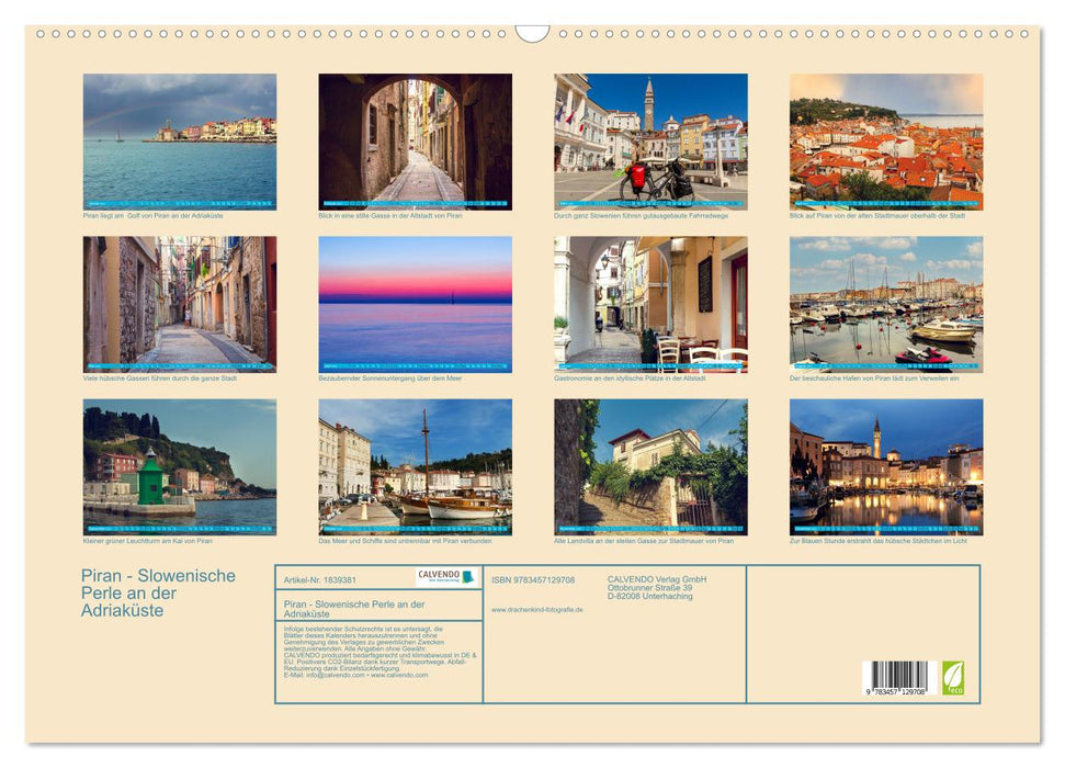 Piran - Slowenische Perle an der Adriaküste (CALVENDO Wandkalender 2025)