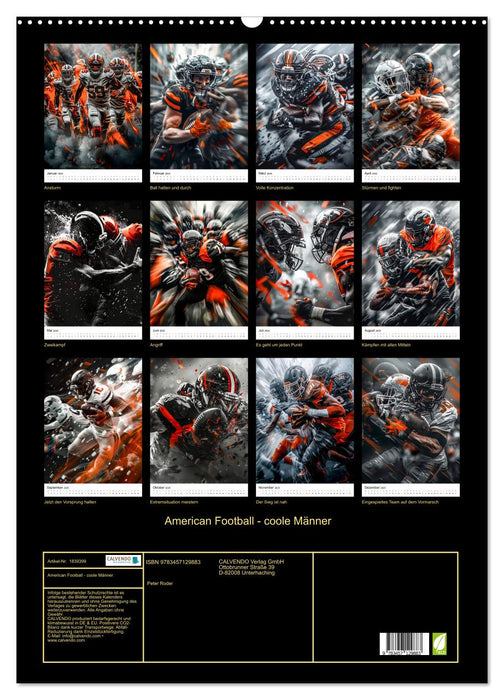 American Football - coole Männer (CALVENDO Wandkalender 2025)