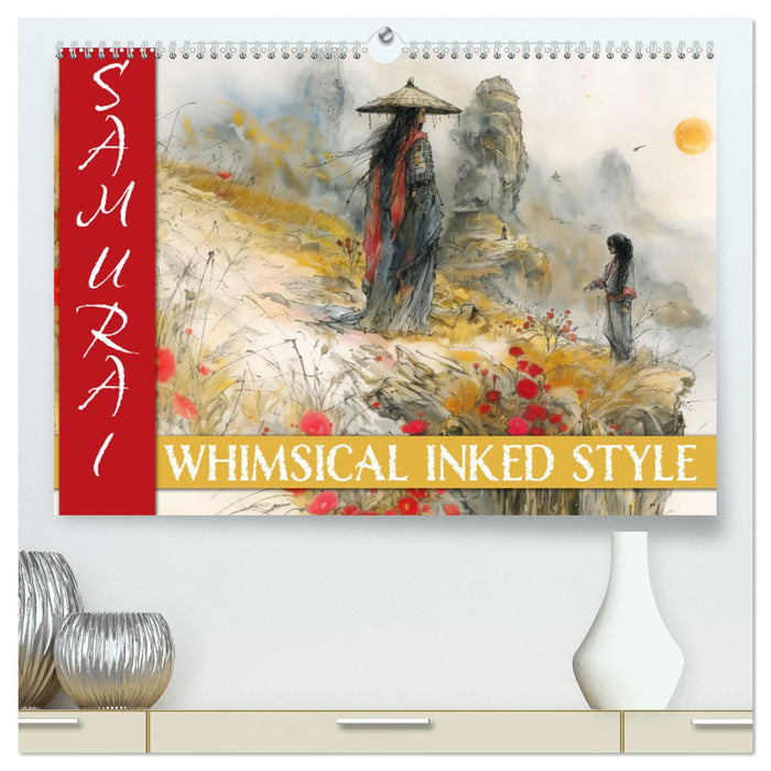 Samurai - whimsical inked style (CALVENDO Premium Wandkalender 2025)