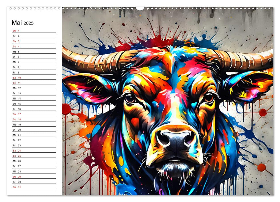 Street Art Sternzeichen (CALVENDO Premium Wandkalender 2025)