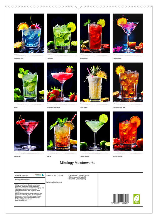 Mixology Meisterwerke (CALVENDO Premium Wandkalender 2025)