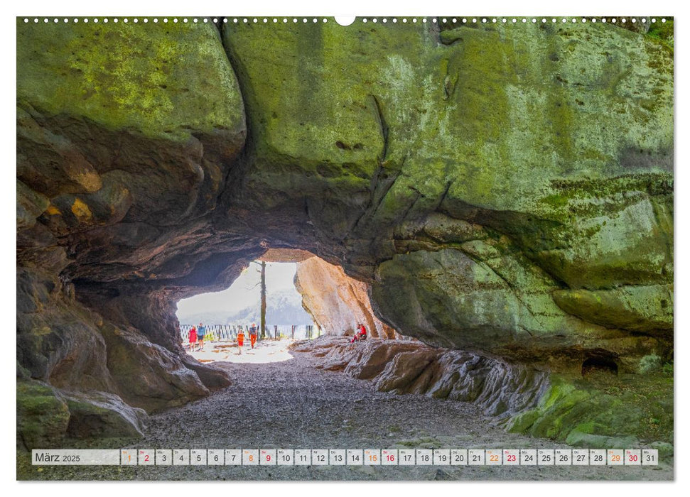 Sächsische Schweiz - Wandern durch das Elbsandsteingebirge (CALVENDO Wandkalender 2025)