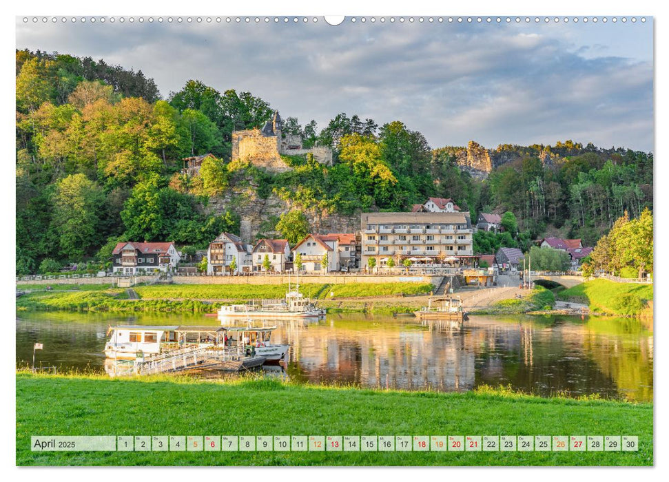 Sächsische Schweiz - Wandern durch das Elbsandsteingebirge (CALVENDO Premium Wandkalender 2025)