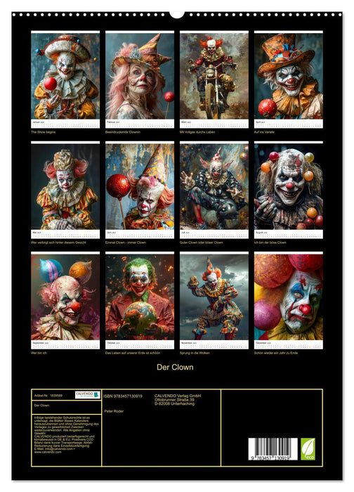 Der Clown (CALVENDO Premium Wandkalender 2025)