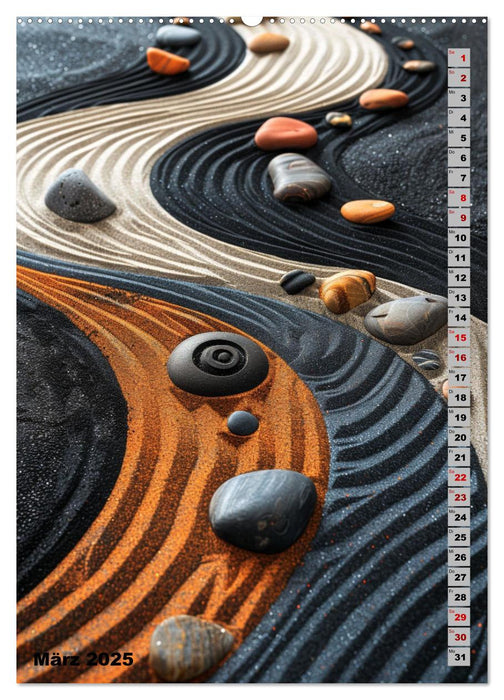 Zen aus Sand (CALVENDO Wandkalender 2025)