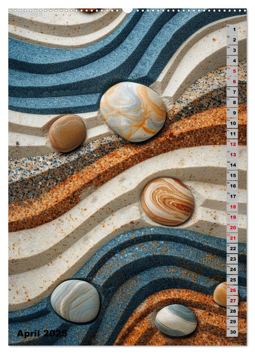 Zen aus Sand (CALVENDO Wandkalender 2025)