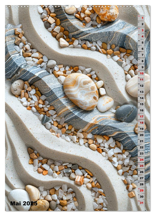 Zen aus Sand (CALVENDO Wandkalender 2025)