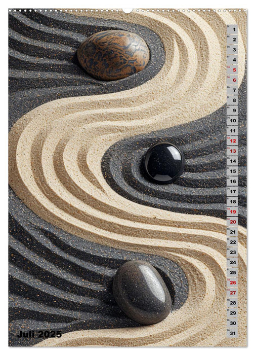 Zen aus Sand (CALVENDO Premium Wandkalender 2025)