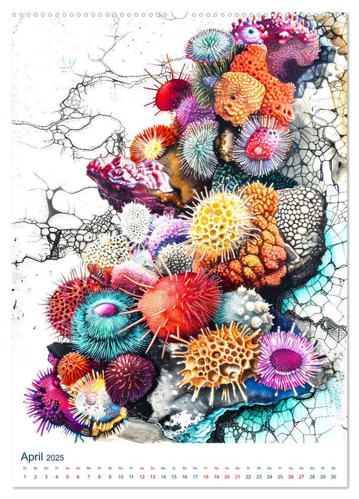 Farbenrausch im Meer - Abstrakte Schönheit des Lebens am Korallenriff (CALVENDO Wandkalender 2025)