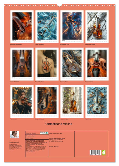 Fantastische Violine (CALVENDO Wandkalender 2025)