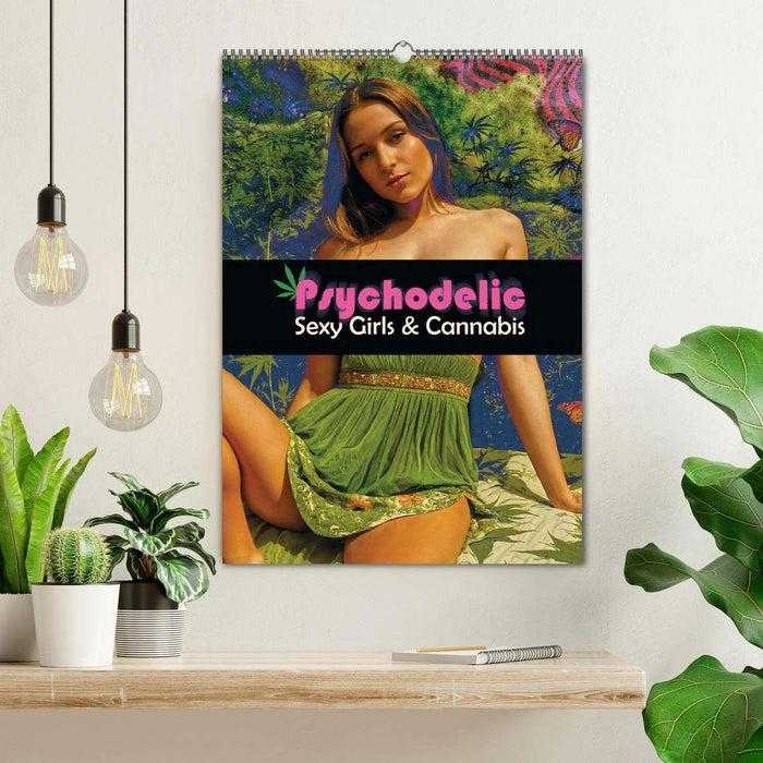 Psychodelic -Sexy Girls & Cannabis (CALVENDO Wandkalender 2025)