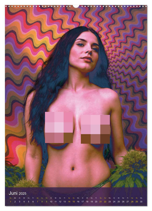 Psychodelic -Sexy Girls & Cannabis (CALVENDO Wandkalender 2025)