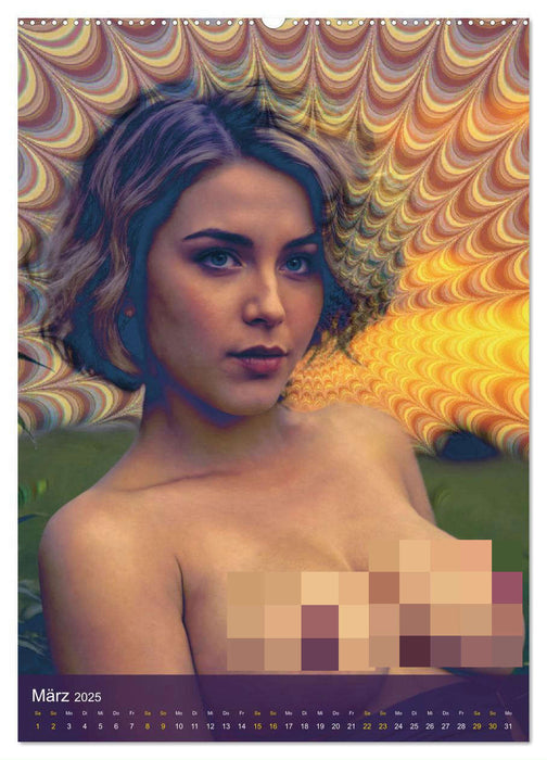 Psychodelic -Sexy Girls & Cannabis (CALVENDO Premium Wandkalender 2025)