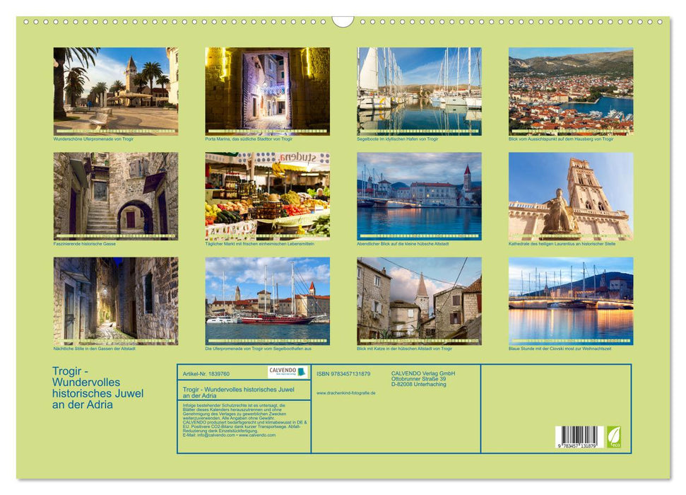 Trogir - Wundervolles historisches Juwel an der Adria (CALVENDO Wandkalender 2025)