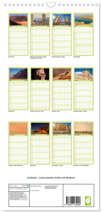 Jordanien - Land zwischen Antike und Moderne (CALVENDO Familienplaner 2025)