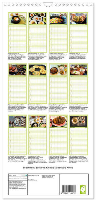 So schmeckt Südkorea: Kreative koreanische Küche (CALVENDO Familienplaner 2025)