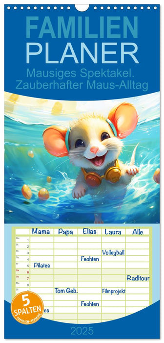 Mausiges Spektakel. Zauberhafter Maus-Alltag (CALVENDO Familienplaner 2025)