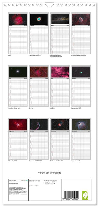 Wunder der Milchstraße (CALVENDO Familienplaner 2025)
