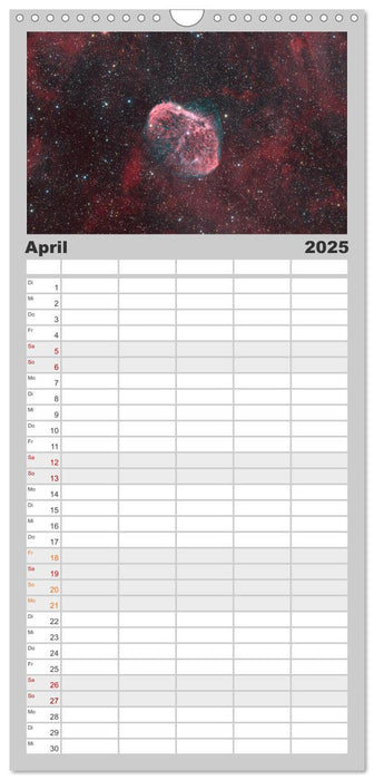 Wunder der Milchstraße (CALVENDO Familienplaner 2025)